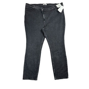 Abercrombie & Fitch The 90s Slim Straight 37/24R Ultra High Rise Grey Wash NWT